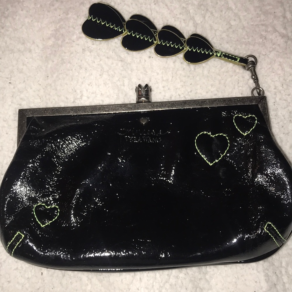 Princess by Vera Wang black leather clutch